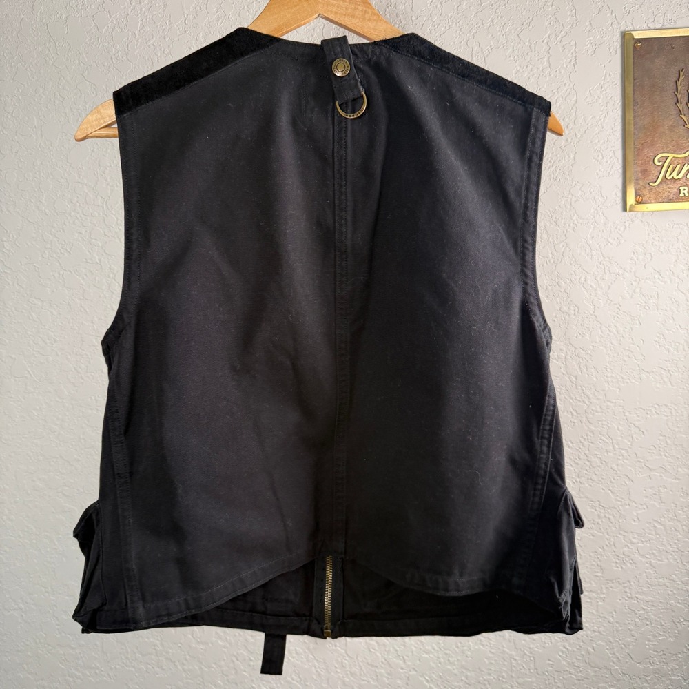 Lauren‎ by Ralph Lauren Black Utility Vest Size S Women's Multi Pocket - Picture 6 of 7